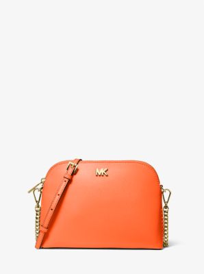 Michael michael kors large on sale crossgrain leather dome crossbody bag