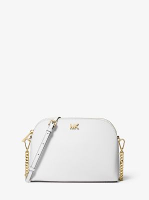 Large Crossgrain Leather Dome Crossbody Bag | Michael Kors