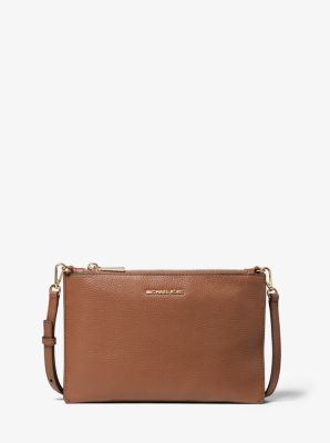 smart Taiko mave smeltet Large Pebbled Leather Double-Pouch Crossbody | Michael Kors
