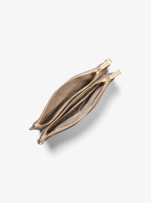 Large Pebbled Leather Double-Pouch Crossbody image number 1