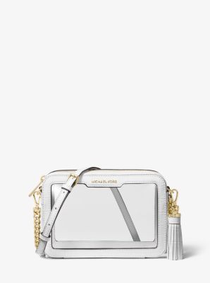 Ginny Medium Clear and Leather Crossbody Bag | Michael Kors