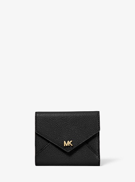 Medium Pebbled Leather Envelope Wallet - BLACK - 32S9GF6E6L