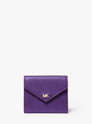 Medium Pebbled Leather Envelope Wallet Michael Kors Canada