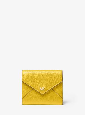 Medium Pebbled Leather Envelope Wallet Michael Kors