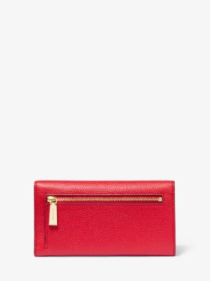 Michael kors red store wallet on sale