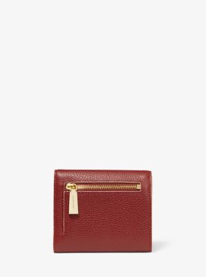 Medium pebbled leather sales envelope wallet