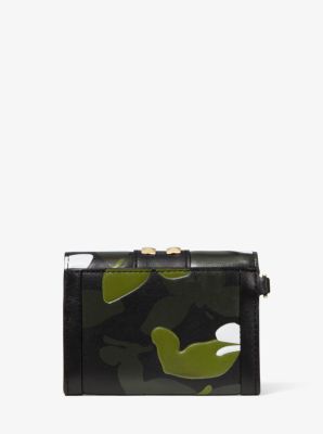 whitney small butterfly camo leather chain wallet