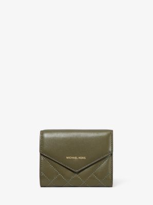 Michael kors small hot sale quilted leather wallet