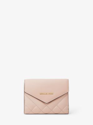 Michael kors small 2025 quilted leather envelope wallet