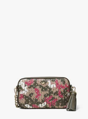 Small Studded Butterfly Camo Camera Bag Michael Kors Canada