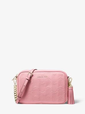 Ginny Medium Deco Quilted Leather Crossbody Bag | Michael Kors