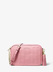 Ginny Medium Deco Quilted Leather Crossbody Bag - CARNATION - 32S9LF5M2T
