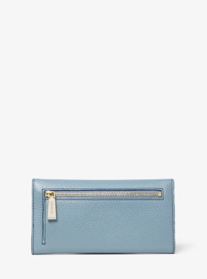 Michael kors large pebbled leather hot sale envelope wallet