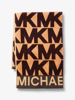 Logo Cotton Towel in BRN/ACORN | Michael Kors