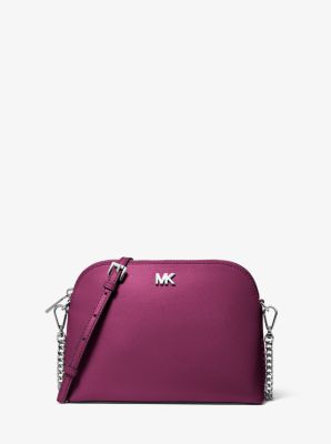 michael michael kors large crossgrain leather crossbody clutch