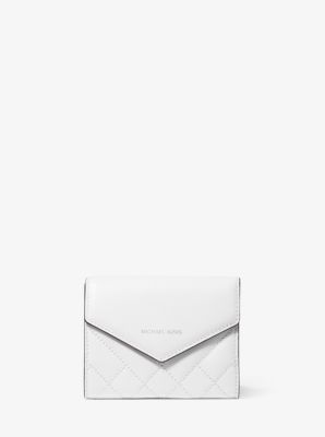 Small Quilted Leather Envelope Wallet