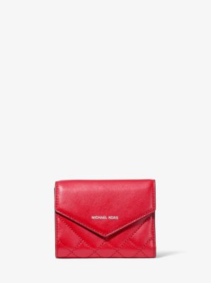 Michael kors small quilted leather envelope wallet best sale