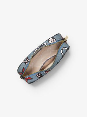 Ginny Medium Embroidered Denim Crossbody Bag