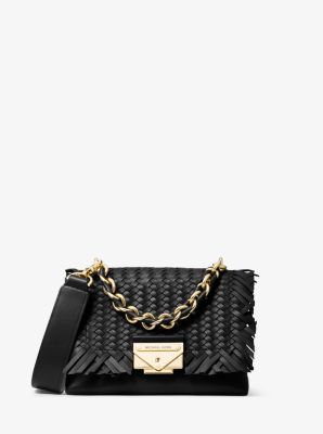 black leather crossbody bag michael kors