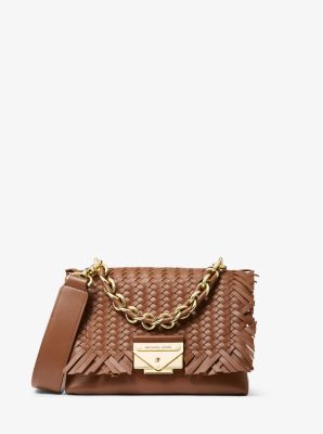 woven leather crossbody bag