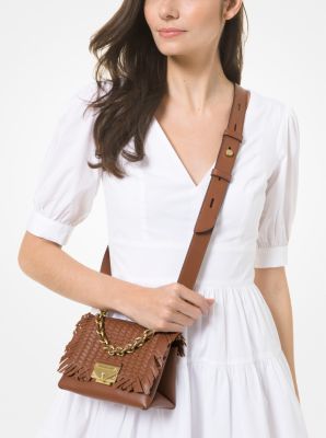 Woven Leather Crossbody Bag