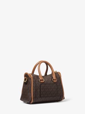 Bandolera Carine extrapeque&ntilde;a con logotipo in MARR&Oacute;N/BELLOTA | Michael Kors