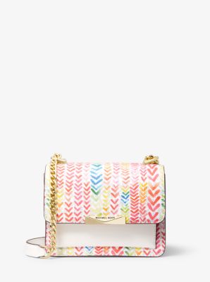 Jade Extra-Small Printed Logo and Leather Crossbody Bag | Michael Kors