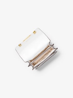 Jade Extra-Small Printed Logo and Leather Crossbody Bag