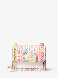 Jade Extra-Small Printed Logo and Leather Crossbody Bag - WHITE COMBO - 32T0GJ4C0Y