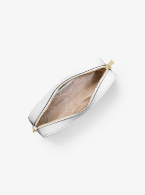 Jet Set Large Woven Leather Crossbody Bag