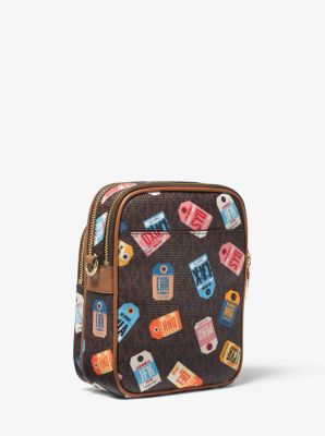 Jet Set Medium Printed Logo Smartphone Crossbody Bag Michael