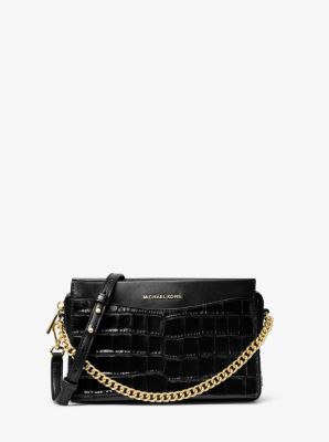 MICHAEL Michael Kors Large Crocodile Embossed Leather Tote in