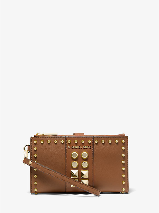 Adele Studded Saffiano Leather Smartphone Wallet image number 0