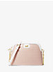 Large Two-Tone Crocodile Embossed Leather Dome Crossbody Bag image number 0