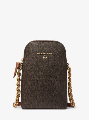 Michael Kors Jet Set Charm Smartphone Crossbody Bag in Brown