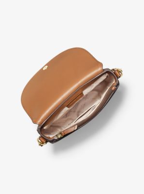 Jet Set Medium Logo and Leather Half Dome Crossbody