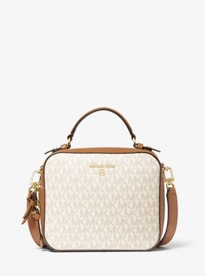 Jet Set Medium Logo and Leather Crossbody Bag | Michael Kors