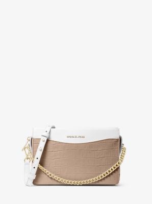 Jet Set Large Crocodile Embossed Leather Chain Crossbody Bag | Michael Kors