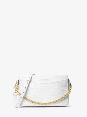 Jet Set Large Crocodile Embossed Leather Chain Crossbody Bag | Michael Kors