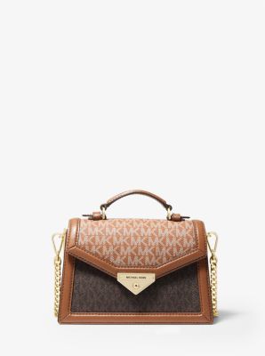 Michael Kors Small Rose Flap Shoulder Bag Crossbody Python Quilted Leather  Pink