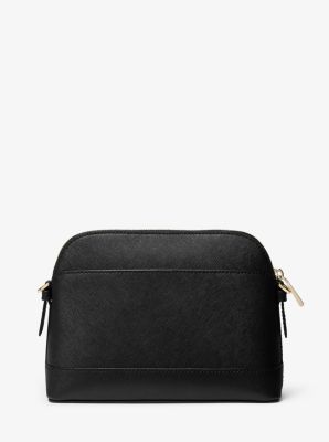 MICHAEL KORS Large Saffiano Leather Dome Crossbody Bag - Black