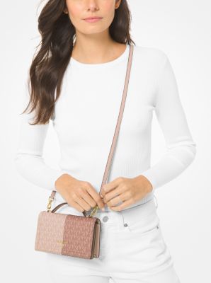 Jet Set Small Pebbled Leather Smartphone Convertible Crossbody Bag