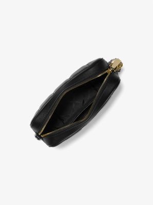 Medium Saffiano Leather Black Camera Bag