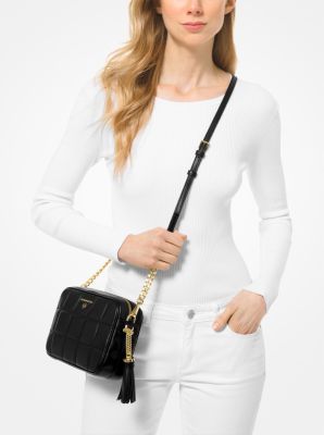 Michael kors quilted camera on sale bag