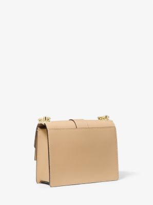 Calfskin Leather Crossbody Bag Saffiano Leather Structured 