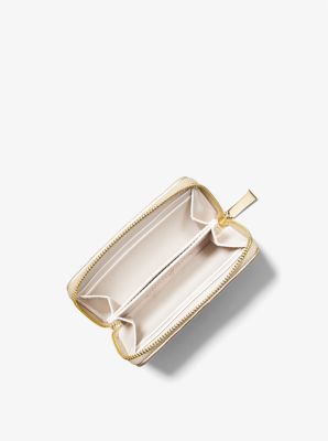 Small Metallic Woven and Logo Wallet