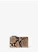 Petit porte-cartes en cuir gaufré à motif de serpent image number 0