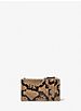Petit porte-cartes en cuir gaufré à motif de serpent image number 1