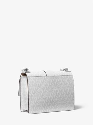 Greenwich Small Color-Block Logo and Saffiano Leather Crossbody Bag