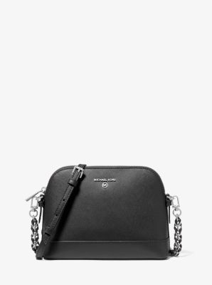 Michael Kors Emmy Dome Saffiano Leather Crossbody Bag Black